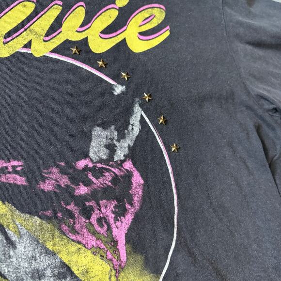 David Bowie Vintage Graphic Band Tee Black Distressed Rock Shirt Y2K Concert Y2K - Picture 7 of 9